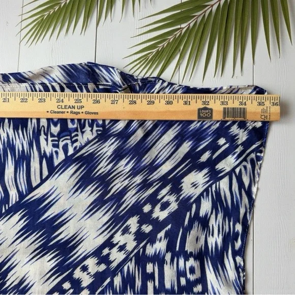Michael Stars Blue & White Ikat Kimono / Wrap / Scarf – 100% Viscose - Picture 8 of 11